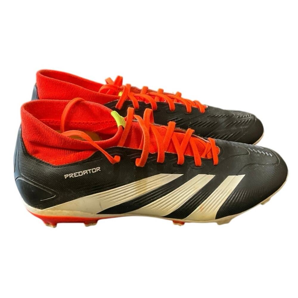 Adidas Predator Accuracy.3 FG Soccer Cleats Men’s 10 Black White Red Football